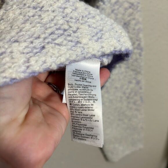 NEW J. CREW Collared Lady Jacket S Wool Boucle Periwinkle Lavender Purple NWT - Picture 9 of 9